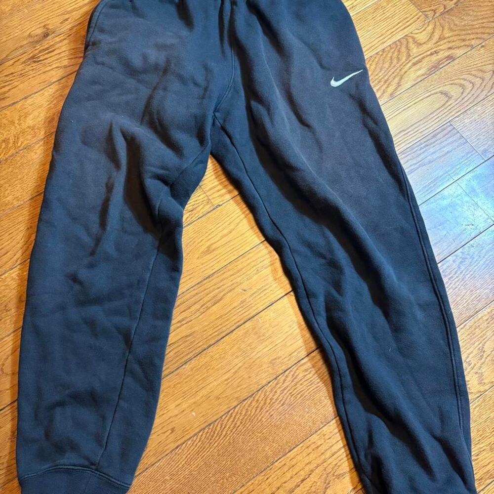 Nike black sweatpants with white